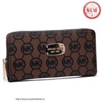 michael kors jet set monogram groot koffie portefeuilles Verkoop Rotterdam qhz9d311